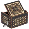 Presentes adequados para aniversário de aniversário de madeira você é minha caixa de música solar caixas musicais Black gravado manivenciado à mão