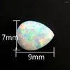 Decorative Figurines Lab Created Opal Gemstone Oval Egg Shape 7x9mm Dark Blue Fire Color Flatback Cabochon Beads Stone For Ring Jewelry