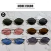 Sunglasses Retro Hexagon Vintage Trendy UV400 Protection Rimless Sun Glasses 2000s Shades Beach/Travel/Streetwear