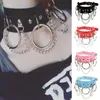 Chokers gotiska svart spikade punk choker krage spikar nitar med päckad chocker halsband för kvinnor män bondage cosplay goth smycken droppa otbej