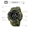 Zegarek skmei 2037 50m Waterproof Back Light Digital na rękę na rękę RELOJ HOMBRE World Time Compass Countdown Sport Watches MENS