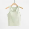LU LU Ll Align Yoga Vest With Women Tank Tops Fitness Sleeveless Cami Sports Shirts Slim Ribbed Running Gym Vest Built In Bra Top Blouses High Quality