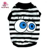 Dog Apparel Cute Stripes Eyes Pattern Vest For Pets Dogs Blue Black Pink Clothes Pet Suppliers