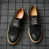 Casual Shoes 2024 Classic Brogue Young British Style High Quality Handmadecasual Leather Mens Oxford Men Shoe Plus Size38-46