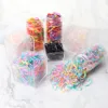 500pcs/pack красочные одноразовые эластичные волосы для детской девочки Scrunchie Rubber Band аксессуары для волос галстуки для хвостика