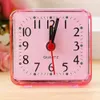 Tabela Clock Square Alarm Clock Smetle Alarm Cama Eletrônica Compact Travel Clock Quartz for Child Students Desk, alarme da mesa