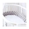 Babykrippen Bett Stoßfänger Knoten Kissen Kissen für Jungen Mädchen vier Geflecht Cot Crib Protektor Cuna Para Room Decor Drop Lieferung Kinder matni ot0xr