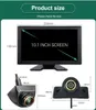 Greenyi 10.1 인치 터치 스크린 4 CH 분할 스크린 카 MP4 DVR 모니터 170 ° AHD 1080p 카메라는 RV/트럭/버스 용 스위블 할 수 있습니다.