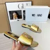 ビーチデザイナーMo Schin Sandal Slippers Summer Shoe Mens Luxurys Mule Sliders 10A最高品質のローファーカジュアルシューズサンデールレザープールレディースウォークスライドハイキングサニー