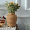 Vases 2x rotin vase vase art mode plantes de décoration de table
