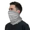 Scarves Palestinian Kufiya - Black Upper Stripes Pattern Bandana Neck Cover Printed Wrap Scarf Multi-use FaceMask Hiking Fishing