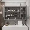 Massives Holzbad intelligenter Spiegelschrank mit separatem, wand montiertem Bad, Defogging Spiegel mit leichter Aufbewahrung