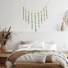 Dekoracyjne kwiaty pięknie zaprojektowane sypialnia wiszące drewniane koraliki do dekoracji domowej kolorowe schematy kolorów