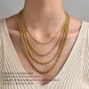 Chains Women 10PCS 2/3/4/5MM Rope Chain Necklace Stainless Steel Never Fade Waterproof Choker Men Jewelry Gold Color