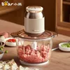 Ours hachoir portable à viande électrique Appareil de cuisine de haute qualité Verre épaissie Beau hacheur 2L grande capacité