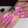 10 rouleaux Série de la Saint-Valentin Foils de ongles Transfert Paper Holographic Nail Autocollants Love Roses Decals Design Manucures Décoration
