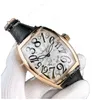 2024 Nya Franck Muller Crazy Hours 8880 CH Color Dreams Men's Watch - 18K Rose Gold, White Dial, Leather Strap