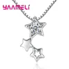 Pendant Necklaces Top Seller 925 Sterling Silver Jewelry Fantastic Twinkling Stars Clear Cubic Zircon Stone Unique Women Choker