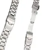 Silver Stainless Steel Watchbands Bracelet 18mm 20mm 22mm Solid Metal Watch Band Men Strap Accessories4782657