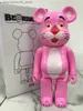 Action Toy Figures Transformation toys Robots Pink Bearbrick 400% Black Panther PVC Picture 28cm Fashion Series Teddy Bear Cartoon Stupid