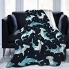 Hammerhead Shark Blanket for Kids Teens Adults Soft Fleece Throw Blanket Cozy Bed Blanket King Size for Couch Bed Travel Camping