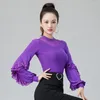 Performance de danse de salon de salon costume femme Latin chacha Training Vêtements Waltz Tango Standard Dancing Tops BodySuit DL11688