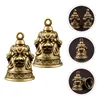 FESTIPES DE PARTE 2 PCS BELL PENENTE ACESSÓRIOS DE CABELA CHARM CHARM BELHOS VINTAGEM BRASS RETRO DURANTE