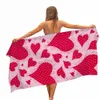 Sweethearts Lovers Microfiber Beach Towel 휴대용 빠른 빠른 건조한 모래 야외 여행 수영 얇은 요가 매트 여자 친구 선물 여성