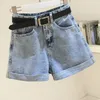 Femmes de loisite de denim shorts vintage Summer Basic Simple Allmatch High Wames Streetwear Chic Jeans 240411