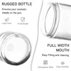 Storage Bottles 2oz Glass Jars With Lids 3 Pack Small Jar Black Lids& Inner Liners 60ml Empty Round Cosmetic Containers For SampleCream