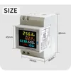 Din Rail AC Monitor 6IN1 100A Voltage Current Power Factor Active KWH Electric Energy Frequency Meter VOLT AMP