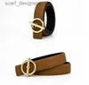 Riemen 2023 Designer riem luxe grote buckle riemen mode mannen dames echte lederen riembreedte 3,4 cm gouden zilveren kleur gespen y240411