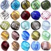 Handwerk 6 stks/lot 20 mm platte ronde vorm glas lampwerk kralen multicolor voor armband ketting diy sieraden maken