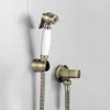 Toilet Bidet Faucets Antique Bronze Bathroom Shower Blow-fed Spray Gun Nozzle Bidet Taps Single Cold Water Taps Bathtub Faucet