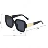 Солнцезащитные очки для мужчин 400 УФ -защита Классическая итальянский стиль черный квадратный рам