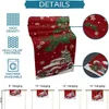 Christmas Red Truck Cedar Linen Table Runners Holiday Party Decor Reusable Table Runners for Dining Table Navidad Decorations