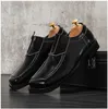 Casual Shoes Fashion Trend Black Leather Men's Flats Loafers Formal Zapatillas Hombre