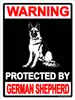 Danger Protected by Rottweiler Beware of Dog Warning Metal Tin Sign