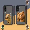 Samsung Galaxy S23 S22 S21 S20 S10 S10 4G S9 S8 PLUS ULTRA 5G LITE CASE FUNDA COQUE SHELL NAUGHTY T-TEDDY BEARカップルのマットケース