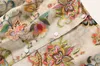 Chemises de chemisiers pour femmes 100% Mulberry Silk Crew Neck Floral Imprimé à manches longues chemise supérieure Blouse Office travail JT030 240411