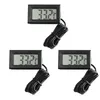 3pcs mini termometro digitale LCD con sonda impermeabile da 1 metro comoda misuratore di temperatura per il frigorifero per il frigorifero Acquario