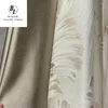 Curtain Fashion Modern Gold Jacquard Cream Luxury Curtains Living Room Bedroom Thickened Fabric Custom Balcony Blackout White Tulle
