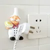 Crochets 1pc Multifinection Chef Styling Plug Plug Bracket Organizer Socker Power Corde Corde Rack Rack Resin Sticky Hook