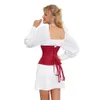 Treinador de cintura do espartilho de subsidrato vermelho -vermelho -de -busto gótico, cincher steampunk bustiers de melhor treino de lingerie cinturão de lingerie