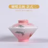 Zestawy herbaciarskie Pure Hand Rysowanie Dwie tylko okładki Teacup Pojedynczy zestaw herbaty High-end Jingdezhen Orchid Brewing Bowing Master Cup