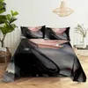 Anime sexy meisje 0.9/1.2/1.5/1.8/2.0m digitaal print polyester bed platte vel met kussensloopafdruk beddengoedset