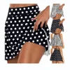 Dames sport skort hardloop gym yoga bodem broek rok casual high taille shorts mini print jurk 240408