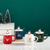 Kubki Święty Mikołaj Claus Planet Ceramiczny znak kawowy Puchar Nordic Ulubiona kreskówka lustro
