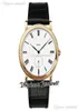 2022 CALATRAVA 5119J001 Automatisk herrklocka 40mm 18k gul guld Vit Roman Roman Markers Black Leather Strap 11 Styles Watches 1944086