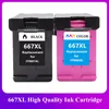 Remanufactured Ink Cartridge for HP 667 667XL for DeskJet Ink Advantage 1275 2374 2375 2376 2775 2776 Printer